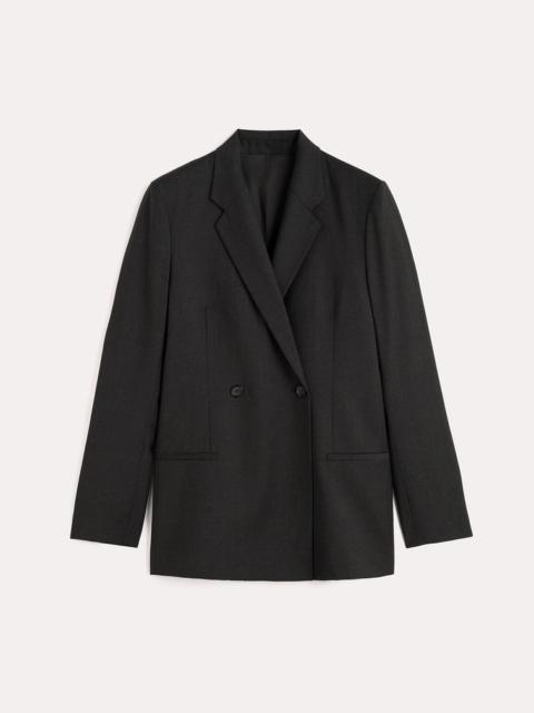 Double-breasted blazer charcoal melange