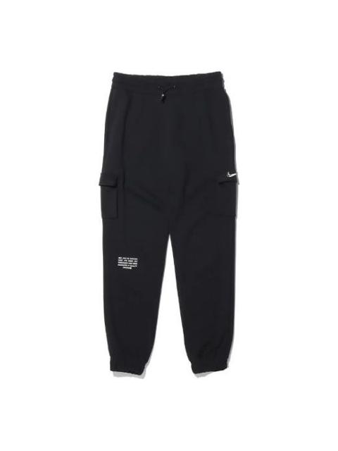 Nike (WMNS) Nike Sportswear Swoosh Slim Fit Bundle Feet Sports Pants/Trousers/Joggers Black CZ8906-010