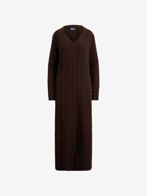 Polo Ralph Lauren cable-knit V-neck sweater maxi dress