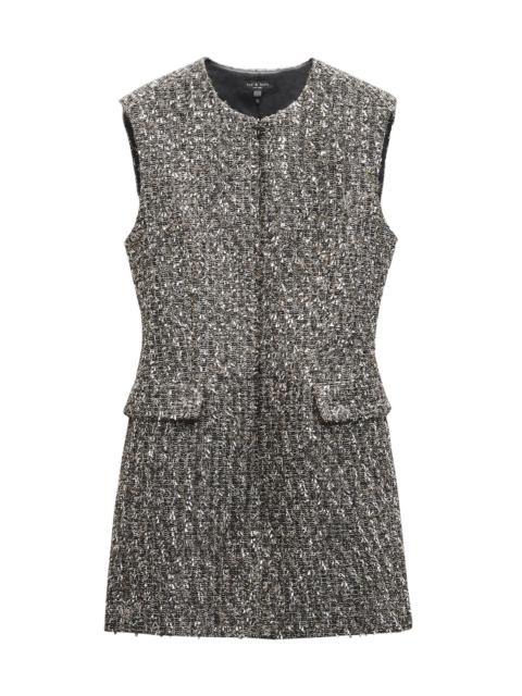 rag & bone Women's Tina Linton Wool-Blend Sleeveless Minidress - Silver Multi