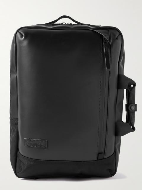 master-piece Slick Logo-Appliquéd CORDURA® Ballistic and Leather Backpack