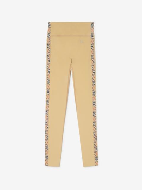 Burberry Check Trim Stretch Nylon Leggings