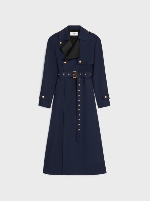 CELINE tux trench coat IN COTTON AND WOOL GABARDINE
