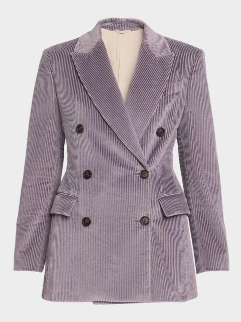 Brunello Cucinelli Double-Breasted Corduroy Blazer
