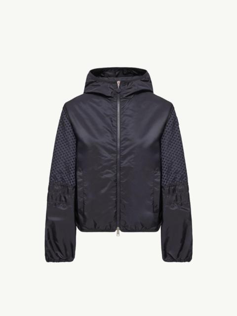 Moncler Zelkova San Gallo-Trimmed Hooded Rain Jacket