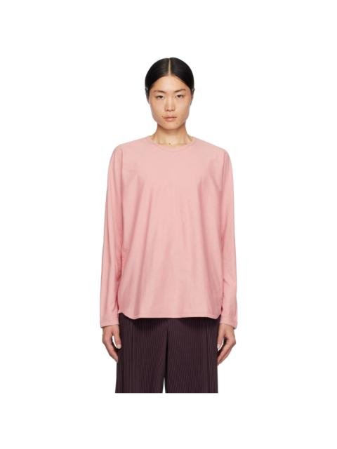 ISSEY MIYAKE Pink Release-T 2 Long Sleeve T-Shirt
