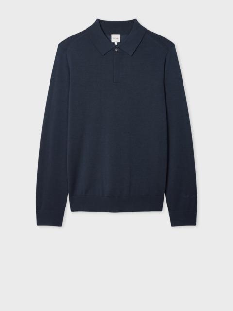 Paul Smith Steel Washable Merino Wool Polo Shirt