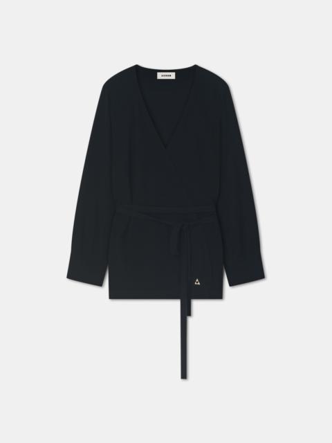 AERON CLOUD
Cashmere blend wrap cardigan