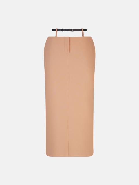 THE ATTICO NUDE MIDI SKIRT