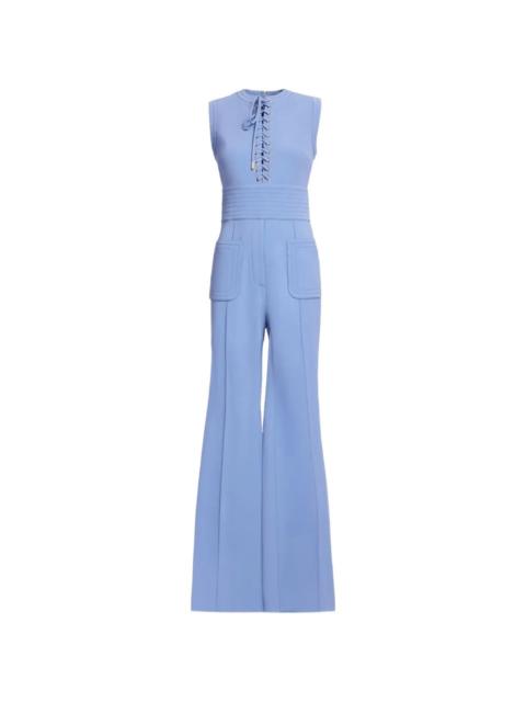 ELIE SAAB Cady lace-up jumpsuit