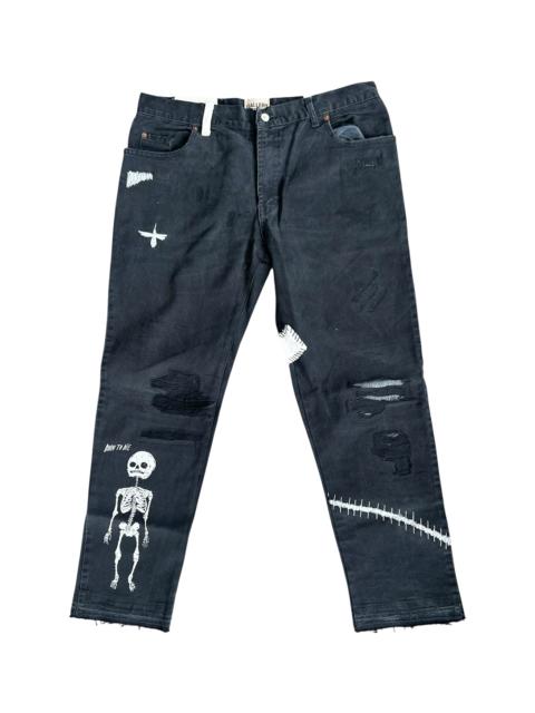 GALLERY DEPT. F**k Face Distressed Jeans "Black" GD369