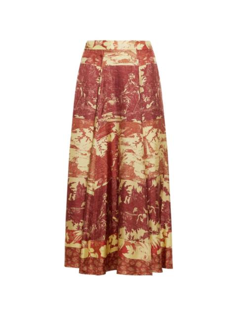 Pierre-Louis Mascia Aloe A-line midi skirt