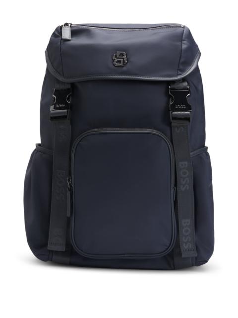 BOSS MULTI-POCKET BACKPACK WITH DOUBLE B MONOGRAM TRIM
