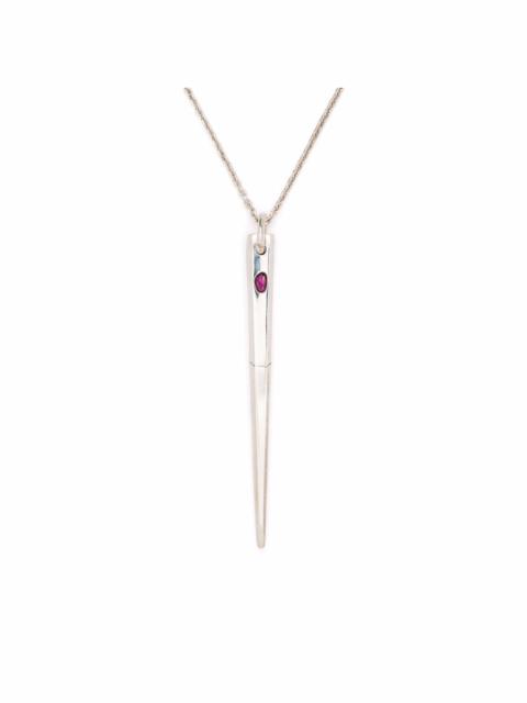 Parts of Four Big Spike pendant necklace