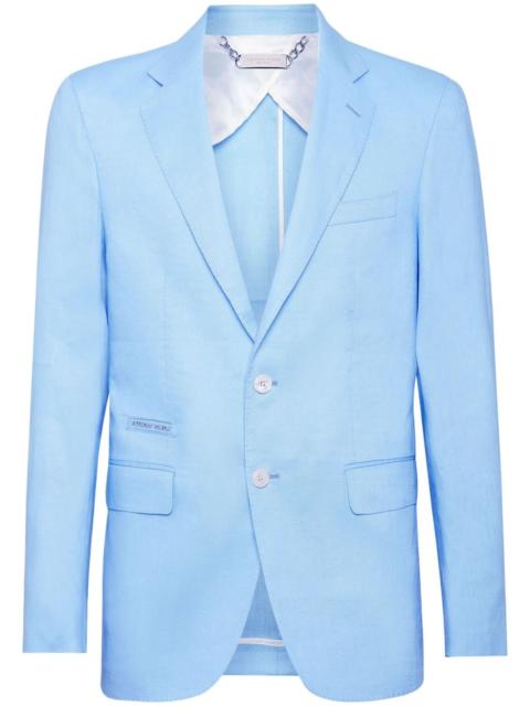 PHILIPP PLEIN single-breasted linen blazer