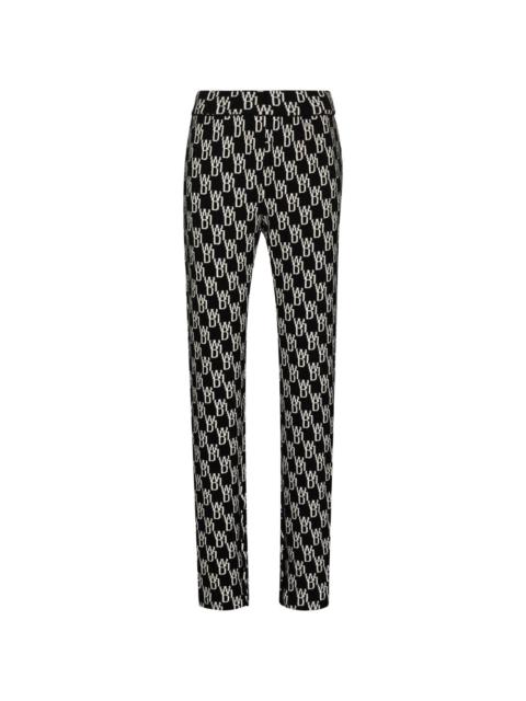 monogram knitted trousers