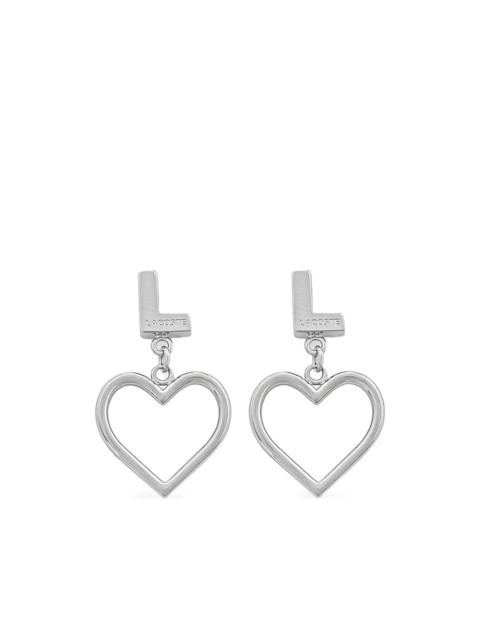 LACOSTE heart-logo earrings