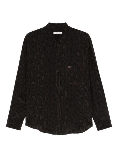 BLAZÉ MILANO leopard-pattern patch-pocket shirt