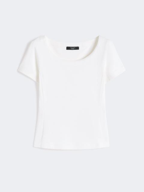 WEEKEND Max Mara Fitted jersey top - WHITE