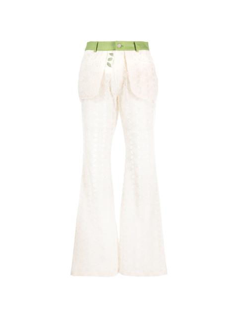 Andersson Bell panelled flared trousers