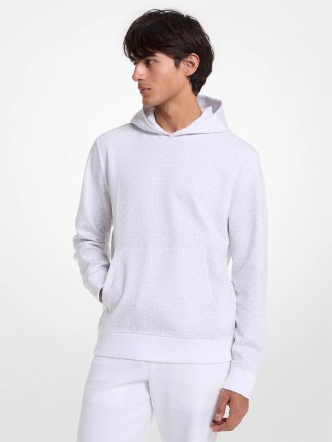 MICHAEL KORS Signature Logo Cotton Blend Hoodie