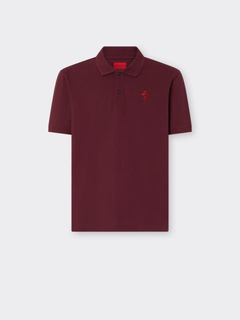Ferrari Cotton piqué polo shirt with Prancing Horse