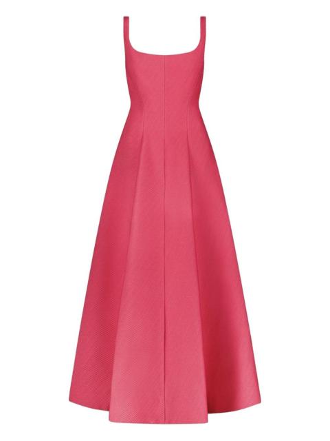 LELA ROSE scoop-neck midi dress