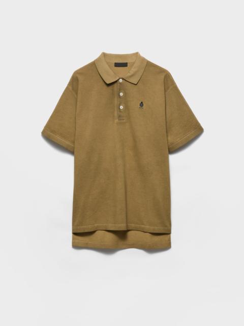 Prada Garment-dyed cotton polo shirt