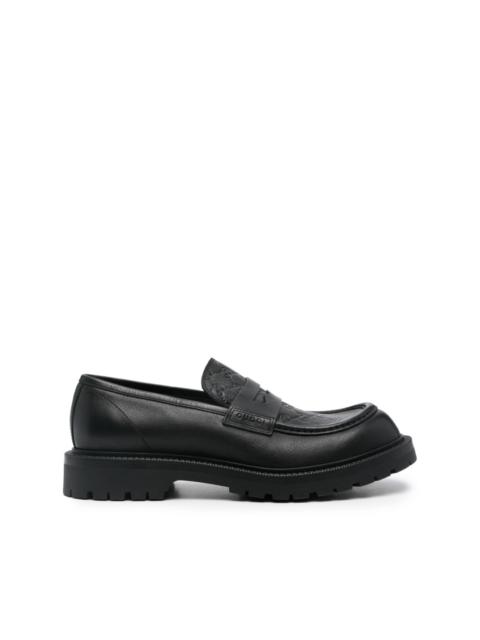 GUCCI Web-stripe trim loafers