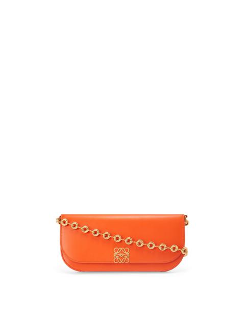 Loewe Goya Long Clutch in silk calfskin with chain