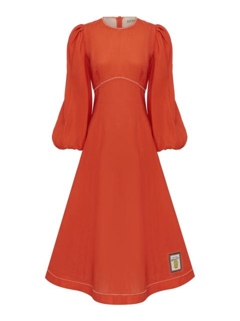 ALÉMAIS Contessa Long Sleeve Midi Dress