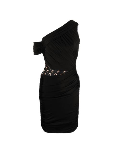 Marine Serre draped one-shoulder dress