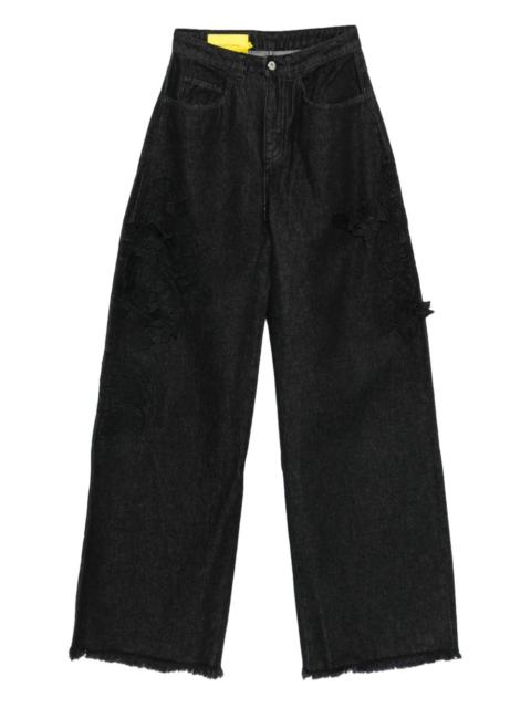 MARQUES’ALMEIDA embellished frayed jeans