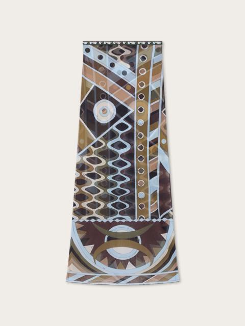 PUCCI VIVARA PRINT LONG TULLE SKIRT