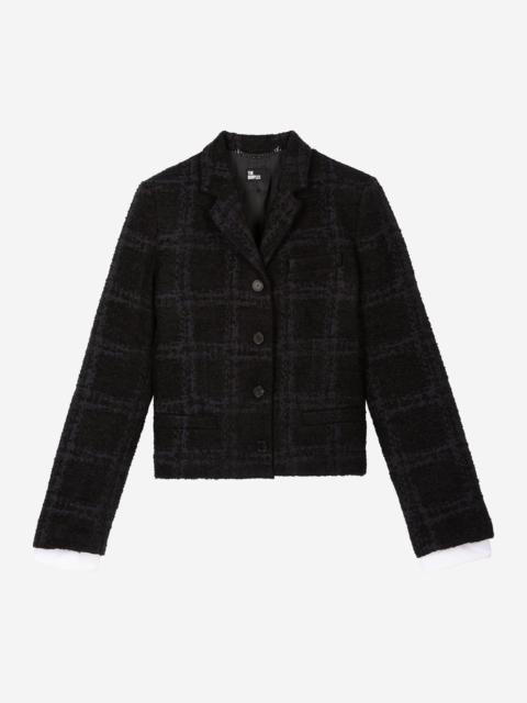 The Kooples SHORT NAVY SUIT JACKET