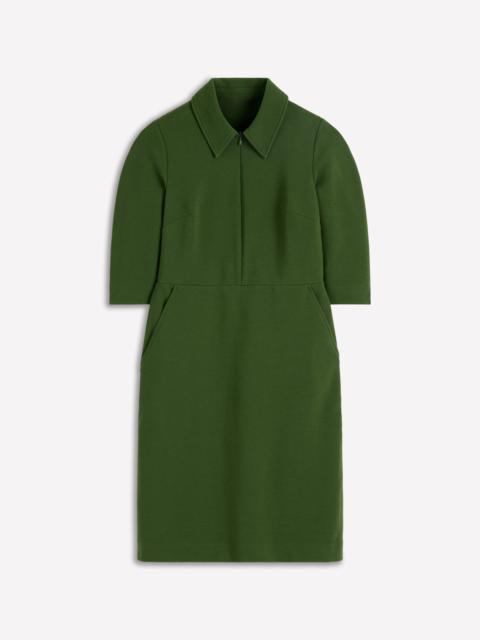 BODEN Cam Short Sleeve Ottoman Dress-Green Fir