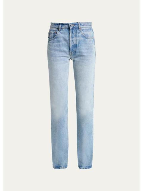 SAINT LAURENT Mid-Rise Relaxed Straight-Leg Jeans
