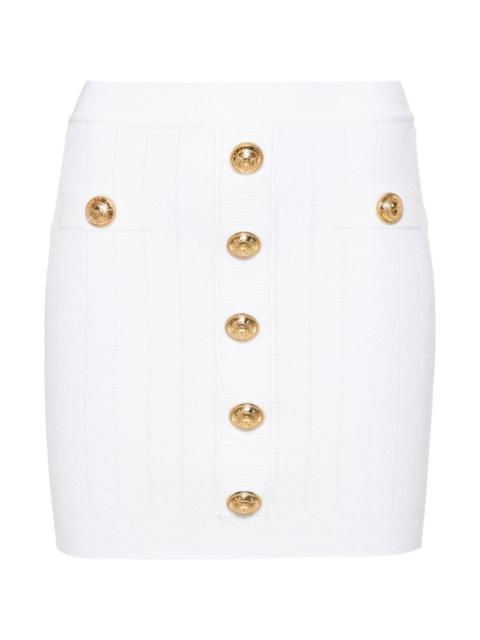 Buttoned knitted skirt