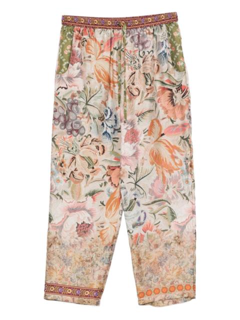 Pierre-Louis Mascia floral-print embroidered trousers