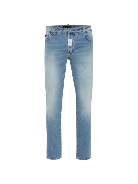 logo-appliquÃ© low-rise skinny jeans