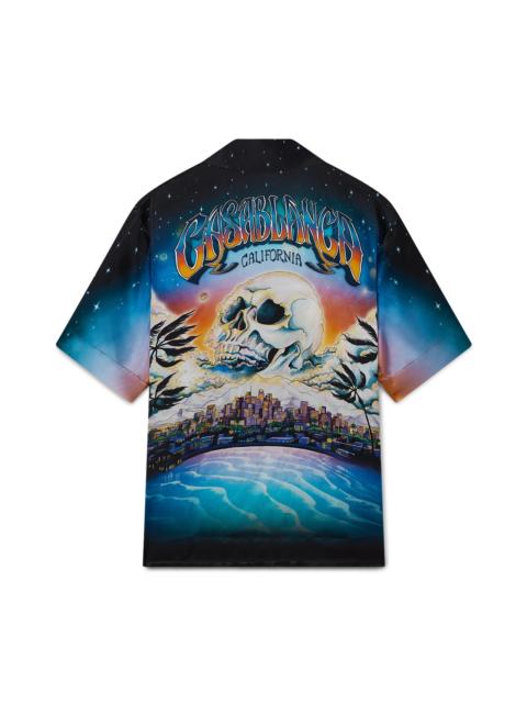 CASABLANCA La Prémonition Short Sleeve Silk Shirt