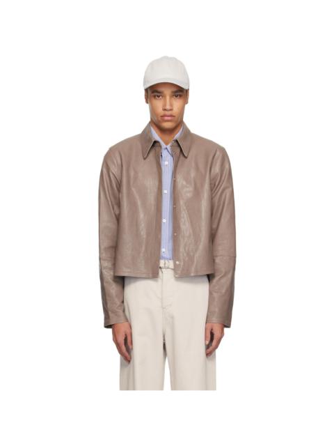 Our Legacy Taupe Auto Leather Shirt