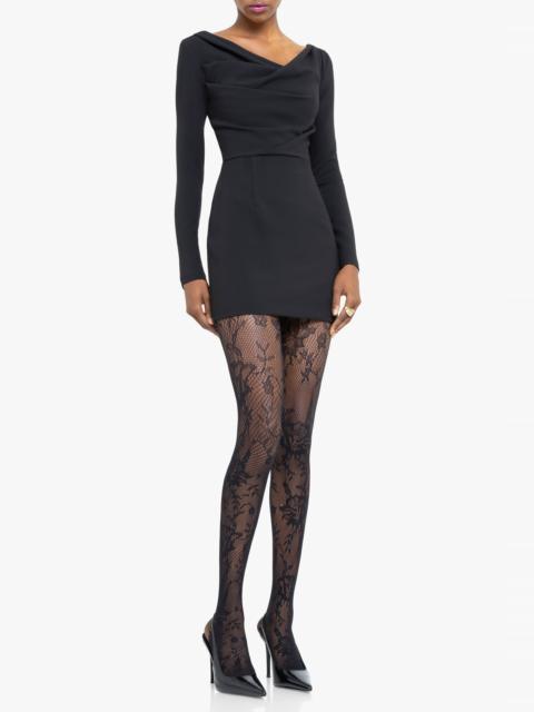 Black Halo Long Sleeve Jacqueline Micro Mini Dress
