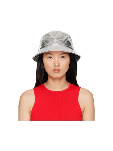 SIMONMILLER Silver Metallic Drop Bucket Hat