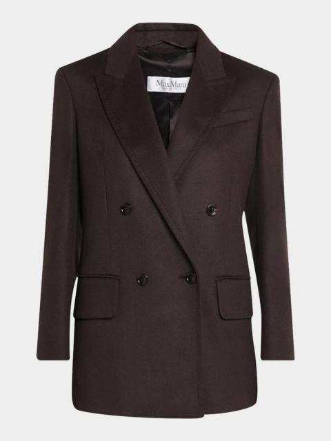 Max Mara Olimpia Brushed Wool Double-Breasted Blazer Jacket