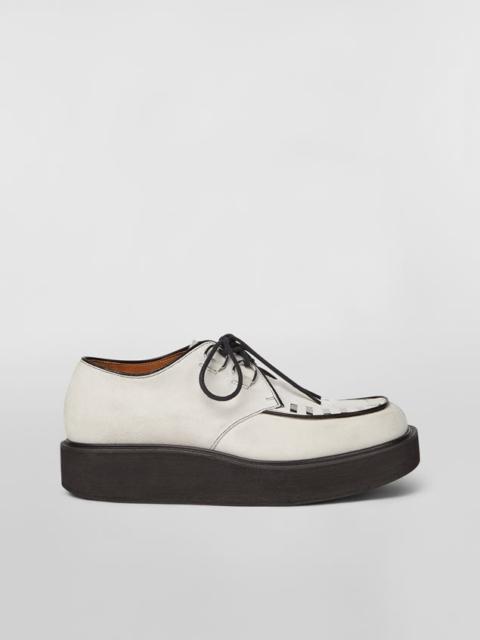 Marni CALFSKIN LACE-UP WITH SQUARE TOE