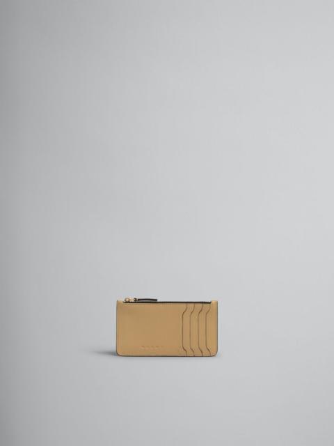 Marni BEIGE LEATHER CARD CASE