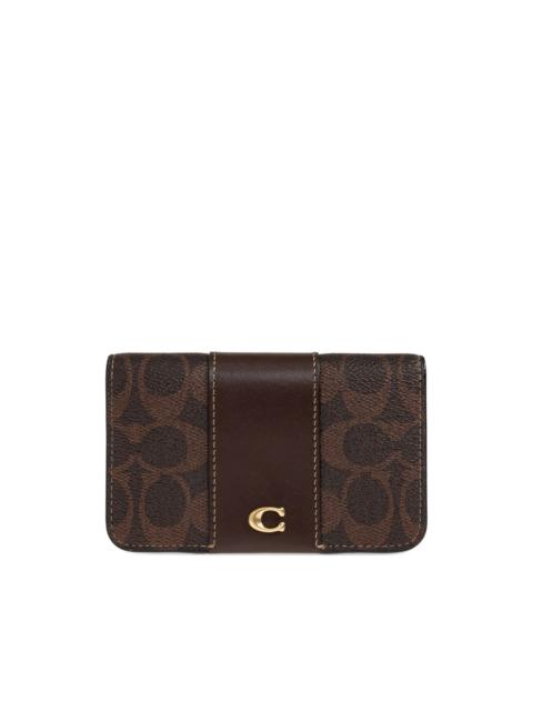 COACH logo-pattern snap-button wallet