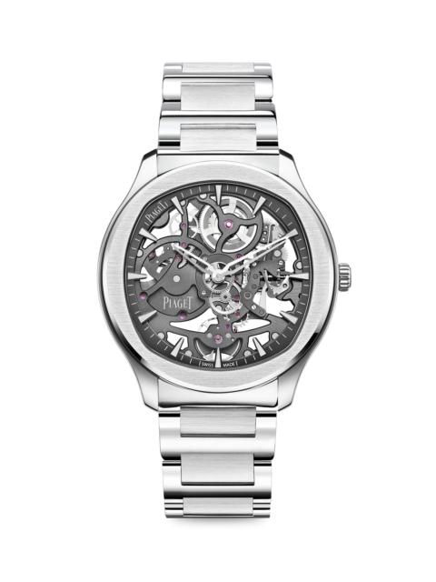 Piaget Men's Polo Stainless Steel Skeleton Watch