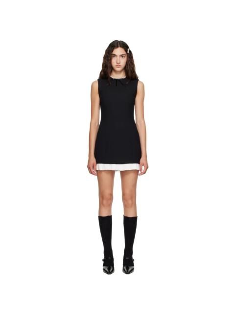 SHUSHU/TONG Black Sleeveless Slim-Fit Minidress